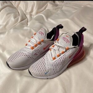 Nike Air Max 270 Women's Sneakers - White, Pink, and Orange